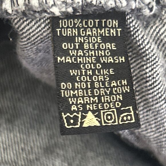 Karl Kani Gold Baggy Jeans Mens 36x32 Black Denim Hip Hop Y2K Jnco Southpole - Picture 7 of 7